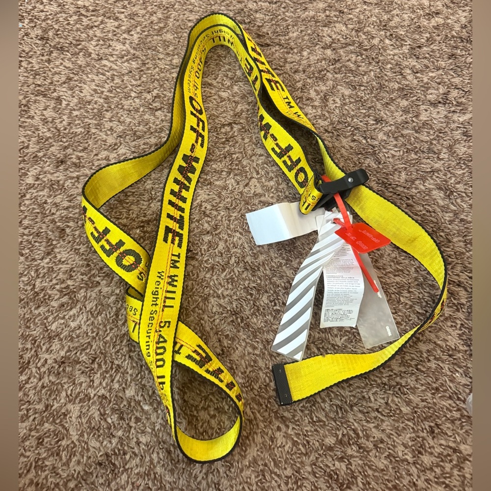 Off White Yellow Belt